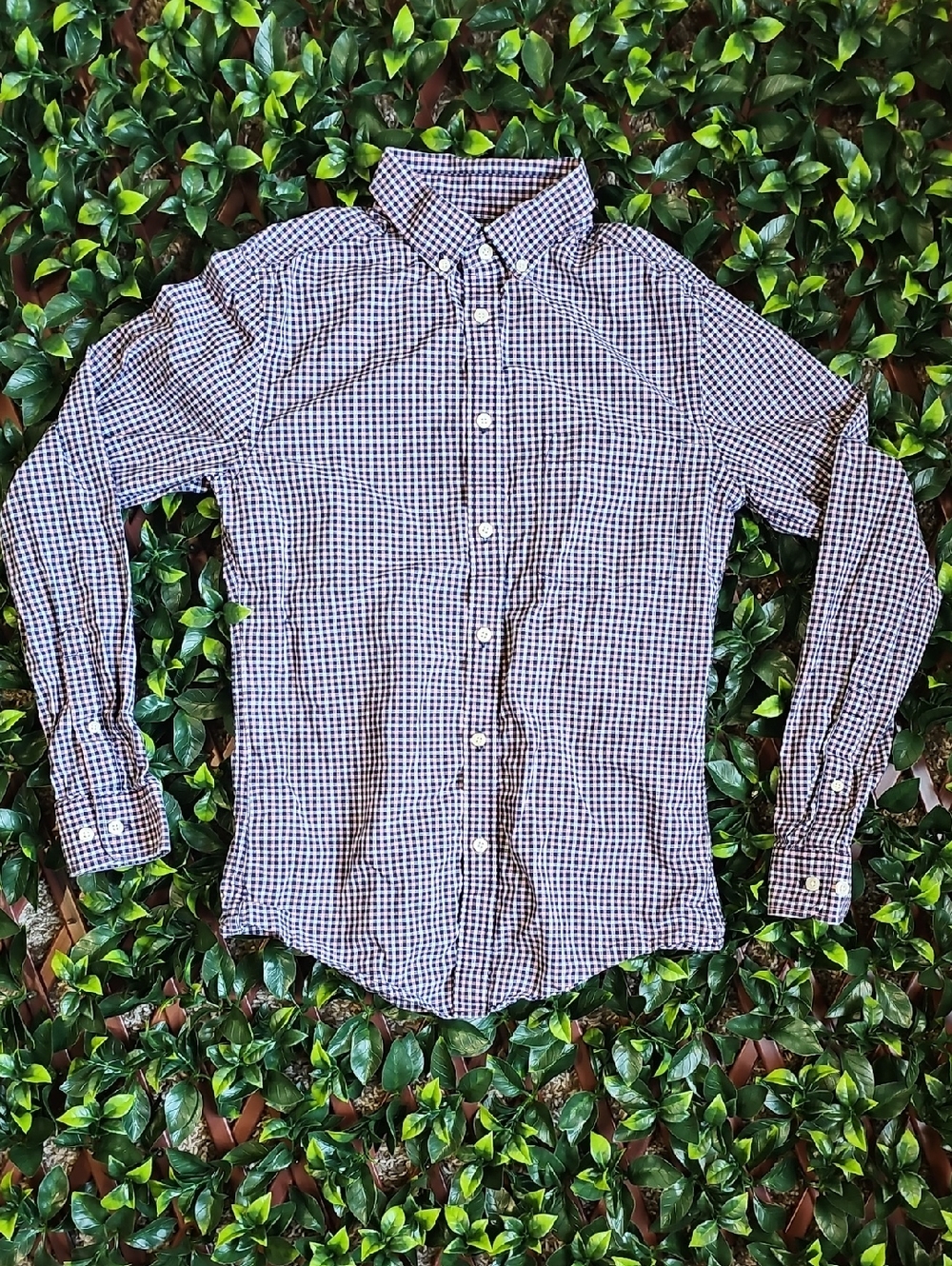 Goodfellow & Co. Men's Long-Sleeve Button-Down Plaid Shirt - Slim Fit Size Small